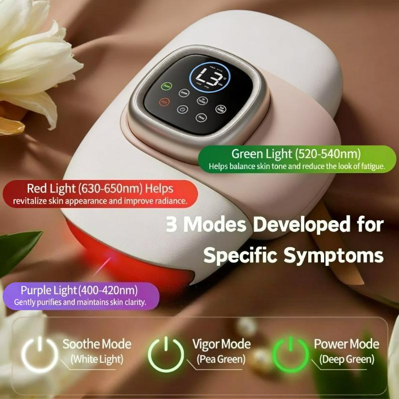 Electric Hand Massager Light Therapy Air Pressure Wrist Shiatsu Kneading Finger Acupoint Warm Hand Massage Device Spa Care