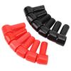 12Pcs Battery Terminal Boot Insulating Cover 6 Red 6 Black Cable Lug Protector Cover Cap for Vehicle Marine Commercial