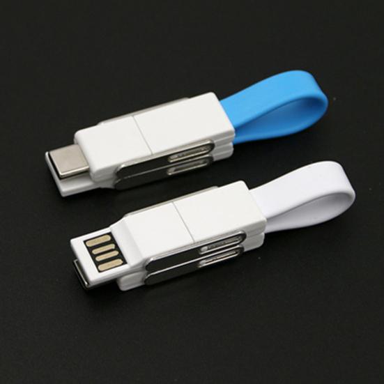 4 in 1 USB Dual Typ-C Magnetisches Micro Lade-Datenkabel für iPhone
