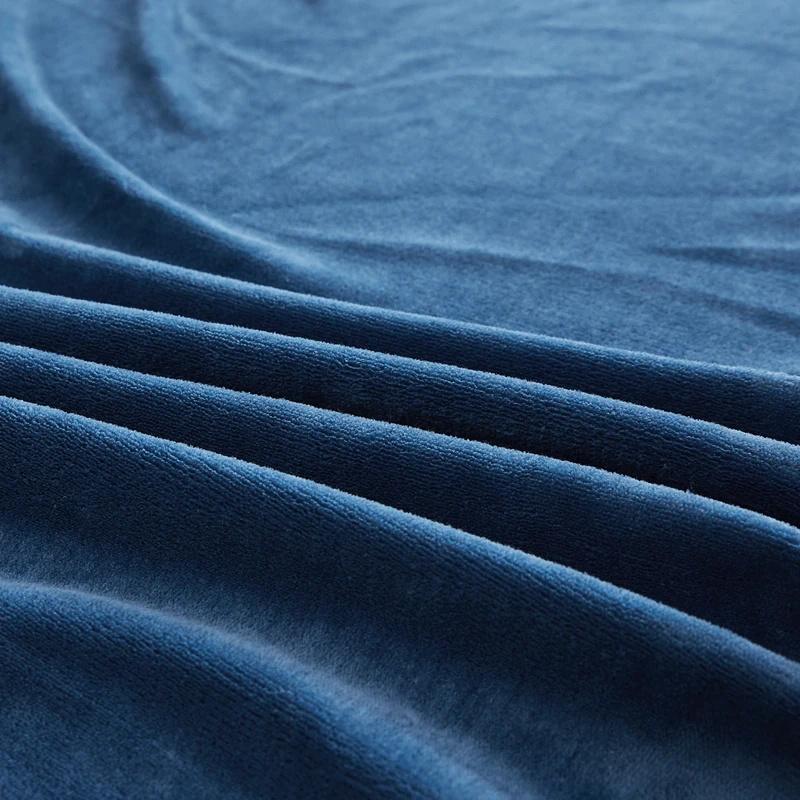 Autumn and Winter A-Class Milk Velvet Bed Sheet Solid Warm Cozy Mattress Protective Cover Bed Linen Protector Fitted Sheet Winter Keep Warm