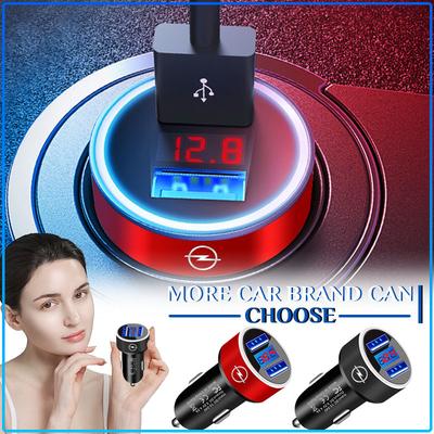 Car Charger 2 USB Ports Fast Charging Digital Display Car Accessories For Opel Astra H G Corsa Insignia Astra Antara Meriva Zafira Interior