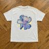 Unisex Popart Aesthetic Casual Tops 1pc Crew Neck Short Sleeve Y2k Bright Color Halftone Flower Abstract Floral Quote Graphic Print Tees