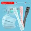 Xinqin Adjustable Ear-Loop Face Mask, Elastic Ear-Adjusting Device, Anti-Choke, Universal Style, 4-Pack, Random Colors