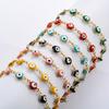 Stainless Steel Bracelet for Women Colorful Flower Turkish Evil Eye Chain Wristband Anklet Ladies Metal Jewelry Accessories Gift
