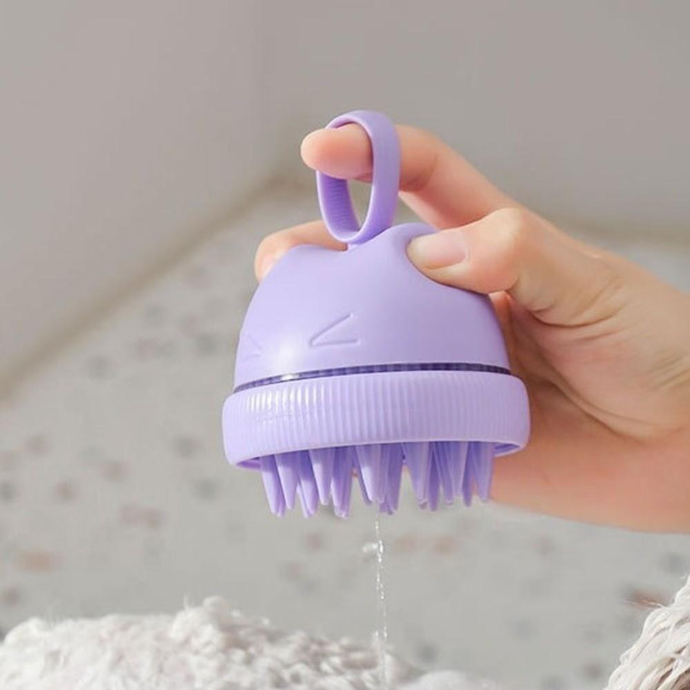 Scrubbing Function Cat Bath Brush Wet and Dry Use Soft Bristles Silicone Bath Brush Hanging Professional Massage Brush