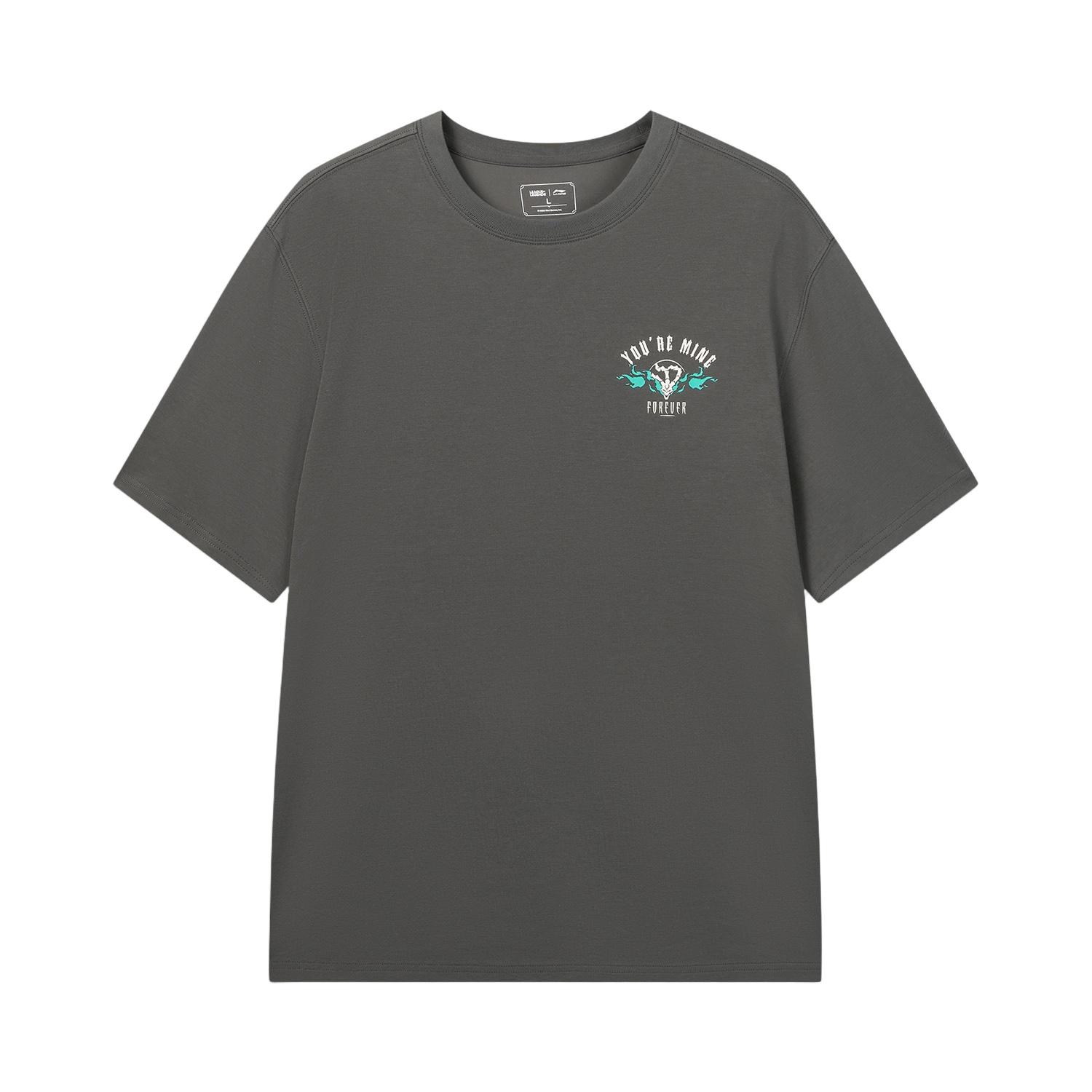 Li Ning × Lpl Sports Lifestyle Series Round Neck Letter Print Short Sleeve T-Shirt Unisex Tops AHSWD31-6 L