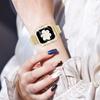 Bracelet + Case with Diamonds for Apple Watch 7/8/9 41mm, Gold