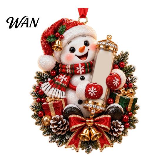 Reusable Acrylic Party Supplies Christmas Cash Gift Ornament, 2D Highland Cow/Gingerbread/Bear/Snowman Money Holder, Holder for Xmas Tree Hanging