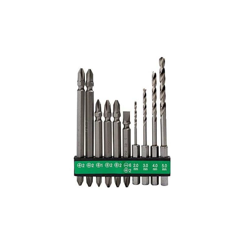 HiKOKI (Hikoki) 10-Piece Bit Set for Impact Drivers and Driver Drills, Hexagonal, 6.35mm Wrench Size, 0040-1000 [Genuine Manufacturer Part - Easy Bit