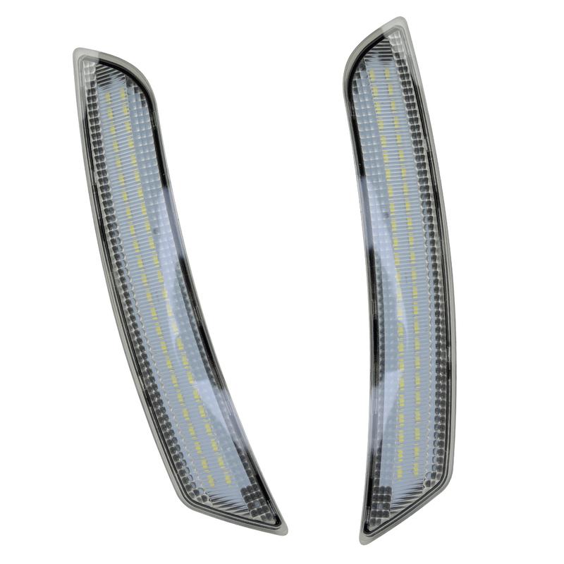 1 Pair Front Side Marker Lights Fit for Cadillac CTS Performance Premium Vsport ATS Chevrolet Camaro Clear Lens White LED