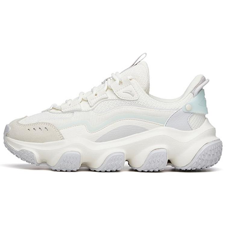 New Anta Life Collection Continent White 2.0 Cushioned Slip Resistant Low Top Chunky Sneakers Women's White Gray Green 922218883-1