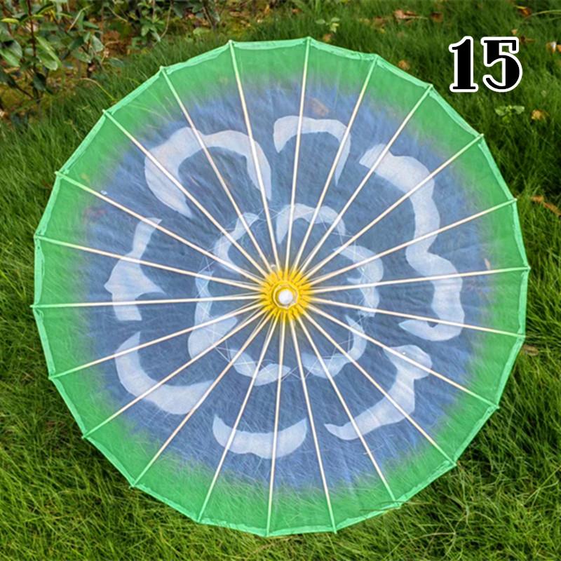 Dai Dance Stage Performance Umbrella Chinese Style Classical Dance Umbrella Jasmine Flower Pattern Hanfu Qipao Show Props Craft