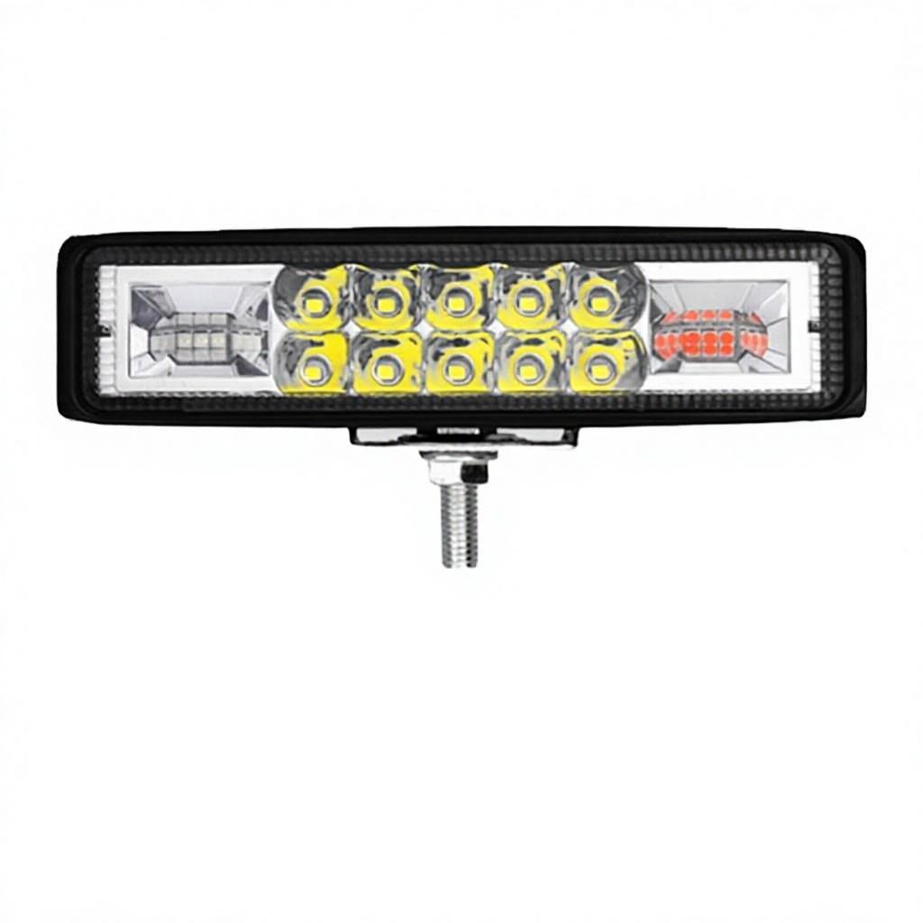 LKT Universal 24V Dual-Color LED Work Light Bar Amber Red Blue Combo Beam Driving Light Auto Exterior Lighting