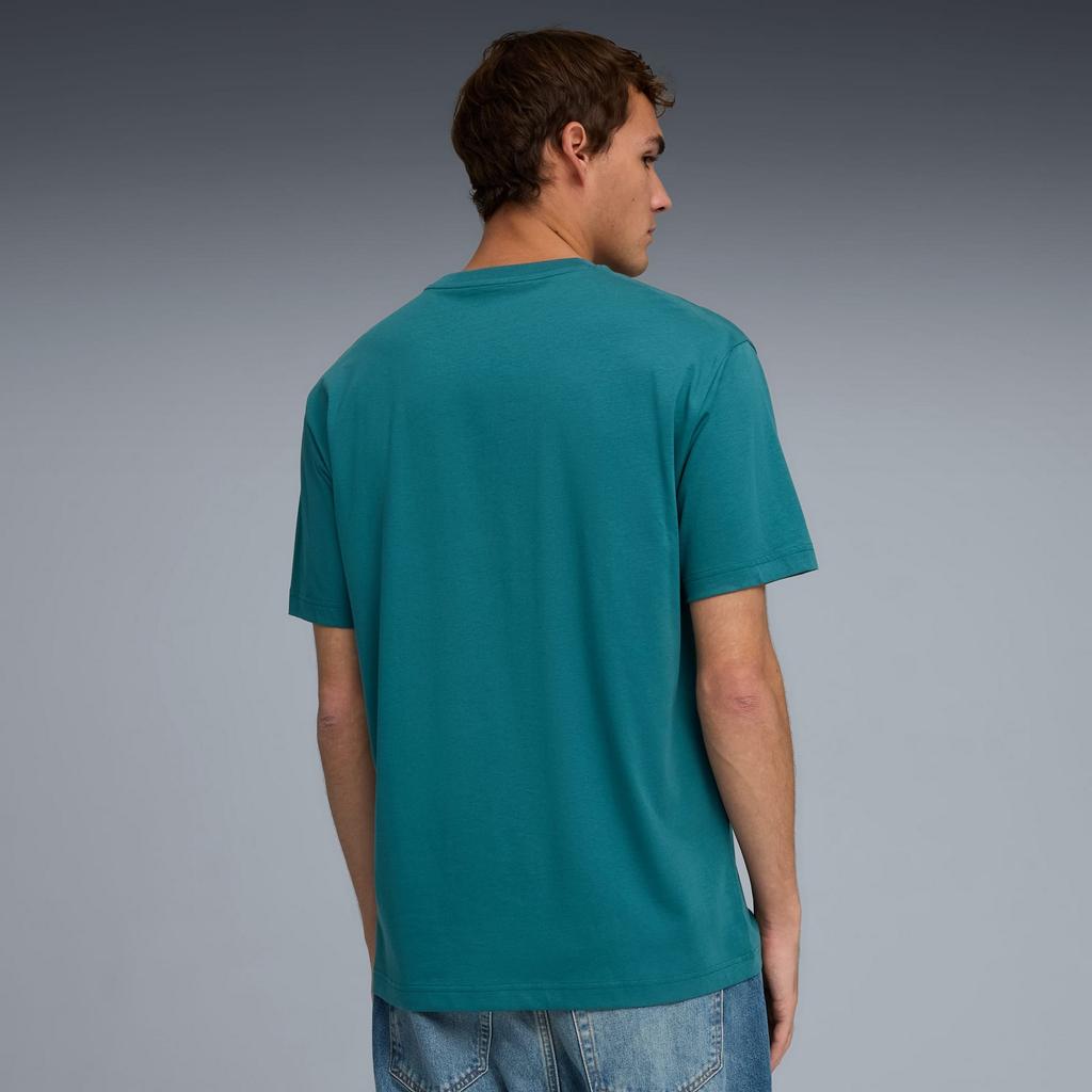 Puma ESS RELAXED SMALL NO. 1 LOGO Turquoise Men's T-shirt 68915341 R M