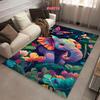 Jungle Color Elephant Children's Fun Carpet Office Mat Living Room Bedroom Sofa Non-slip Mat Modern Decorative Style Rug Gifts