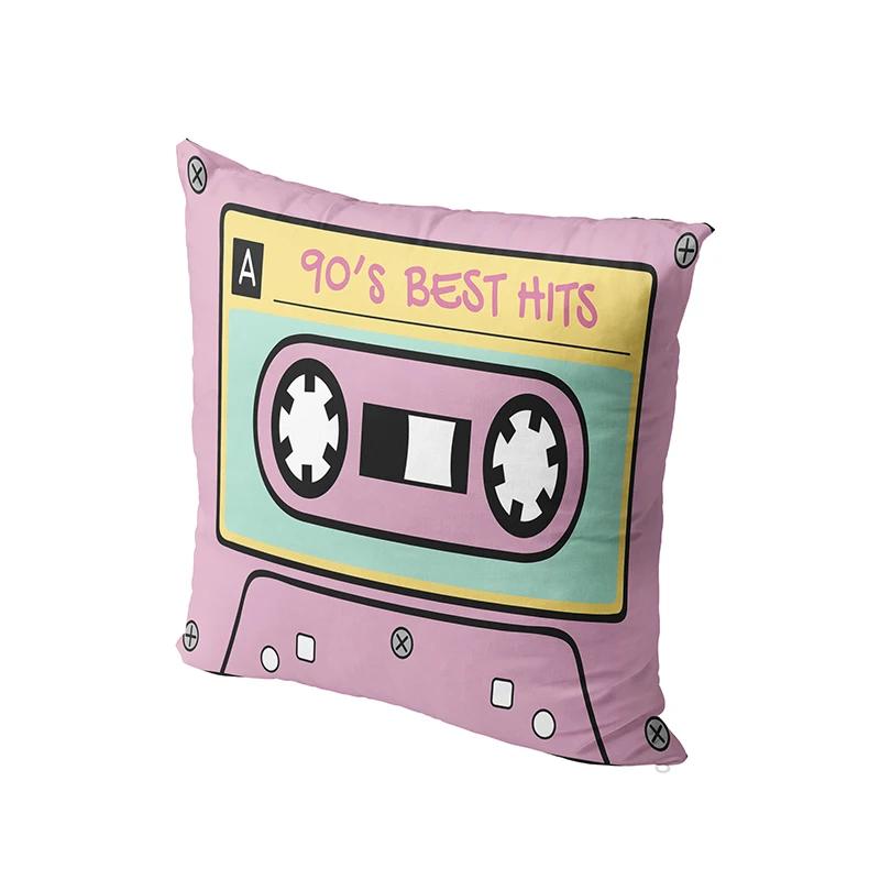 Vintage Cassette Music Tape Pillowcase Fun Design Sofa Cushion Cover Embrace  Wedding Party Bedroom Home Decor
