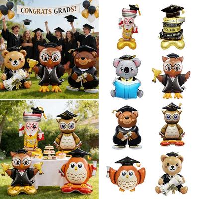 Standing Graduation Balloons Bachelor Cap Party Balloons Creative Graduation Decorations  Party