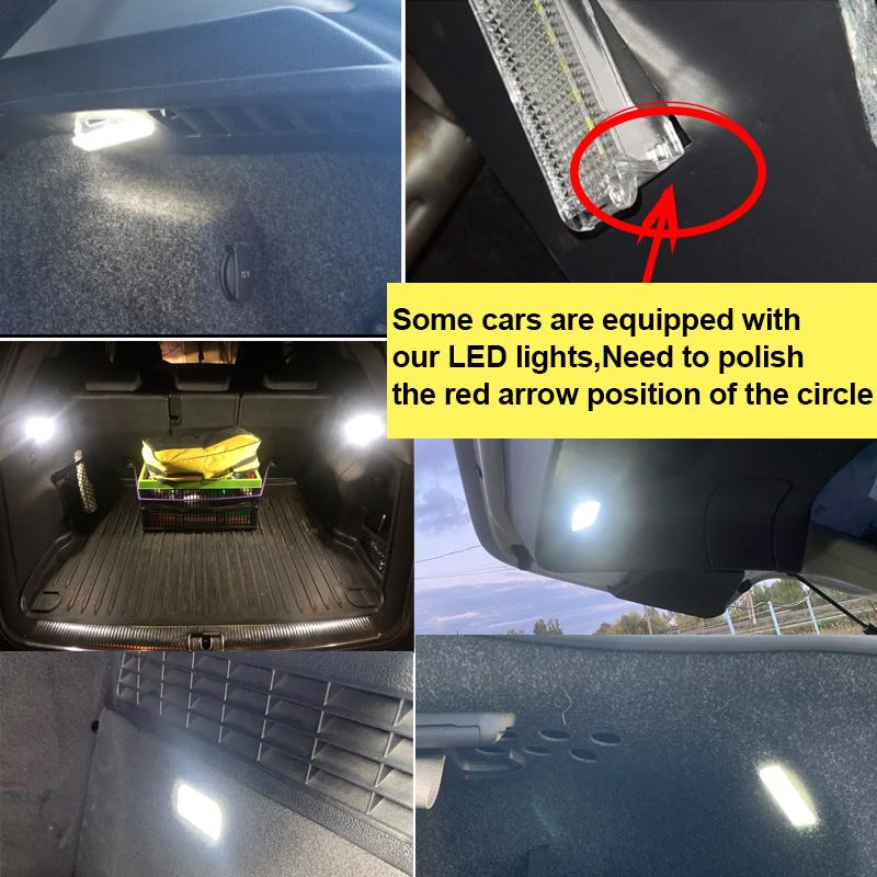 1pc/2pcs White 12V for Fabia(Type 6Y) 4D 2000-2007 (Type 5J) 5D Hatchback 2007-up LED Luggage Compartment Trunk Boot Lights