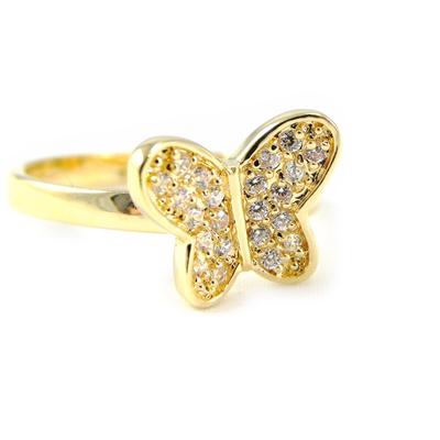 Gold Plated 'Butterfly of Charm' Ring