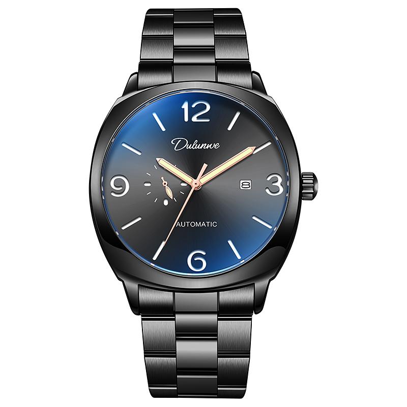 Men's Watches Classic Original Automatic Mechanical Watch for Man Leather Strap Mineral Glass Waterproof Luminous Date