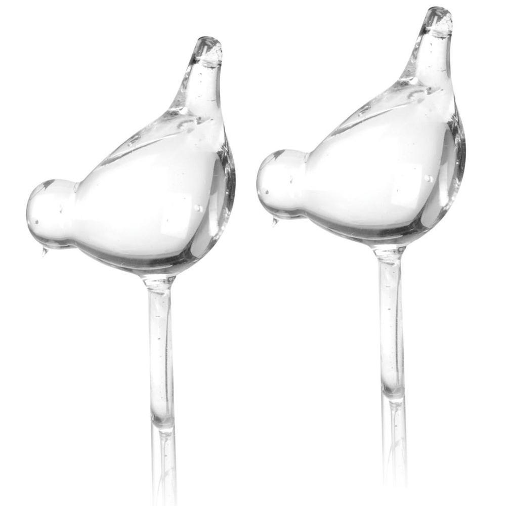 2x Glass Watering Balls for Plants, Pots, Flowers