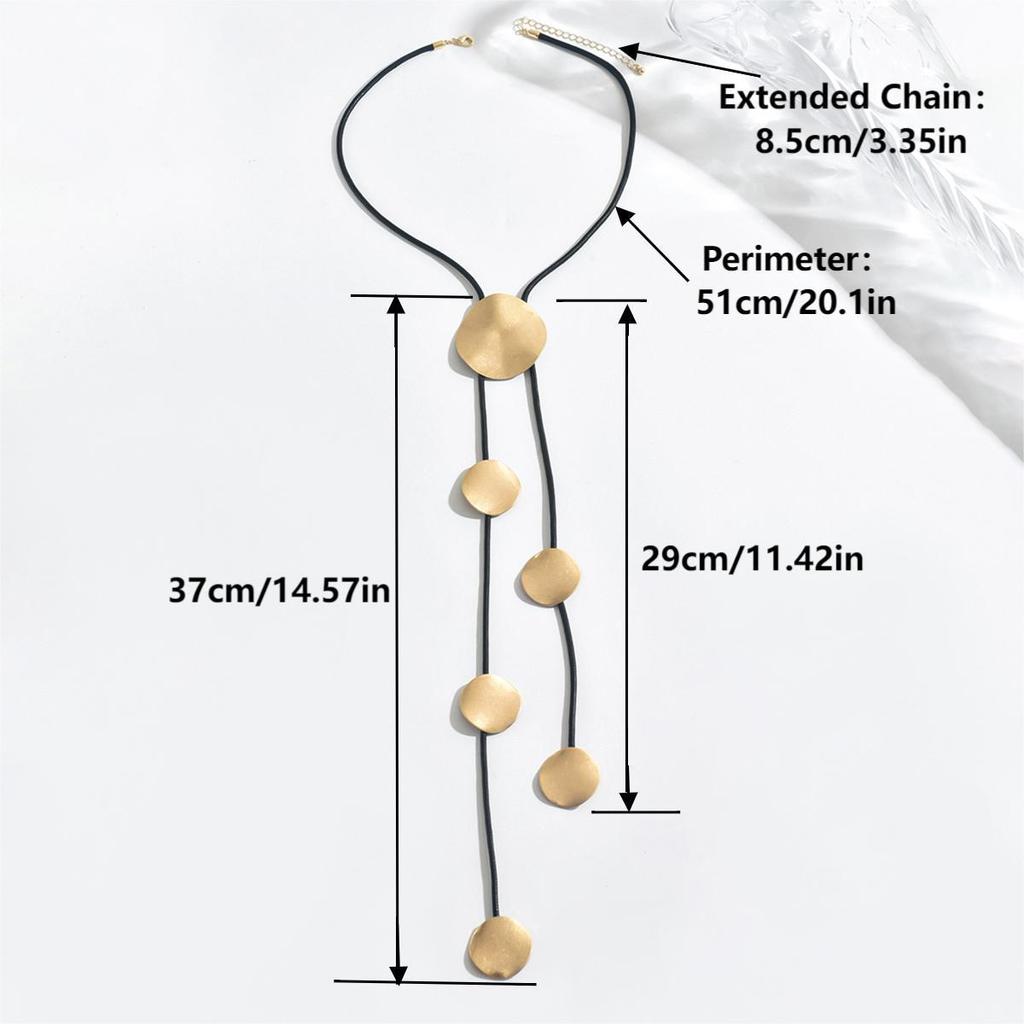 Overdreven Europese & Amerikaanse Charme Y-vormig Damesketting met Rond Hanger
