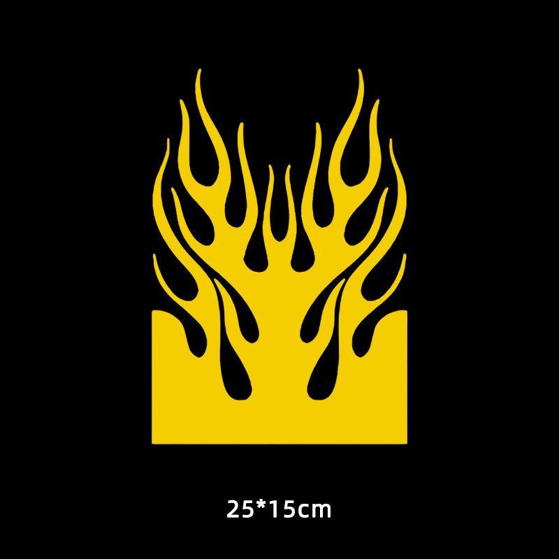 1Pc Flame Motorcycle Fenders Sticker Waterproof Self-Adhesive Vinyl Decal For Most Motorcycle Mudguard Decoration
