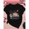 Blumen Großmutter Damen Übergröße Sport Kurzarm T-Shirt