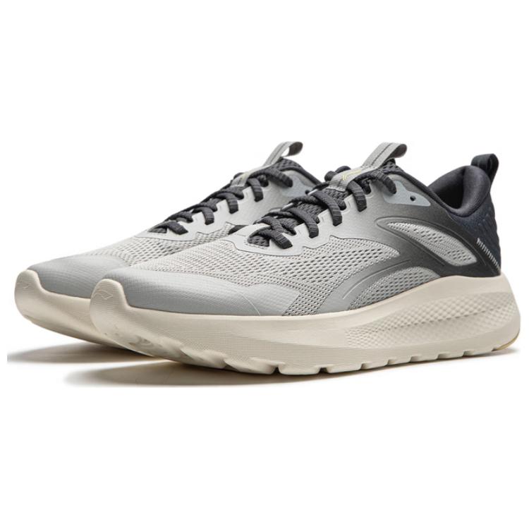 Li Ning Cloudy Thick Sole Height Increasing Rebound Support Wear Resistant Lightweight Breathable Non Slip Low Top Casual Shoes Men sneaker AGLU259-3