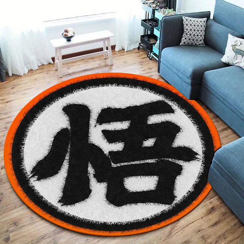 AnimeTotem Round Area Rug,Carpet Rug for Living Room Bedroom Sofa Playroom Decor,Non Slip Floor Mat