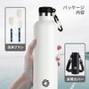 FJbottle 1 Liter Vacuum Insulated Stainless Steel Water Second for Direct Sports Includes Water Bottle Cover and Cleaning Suitable for and White