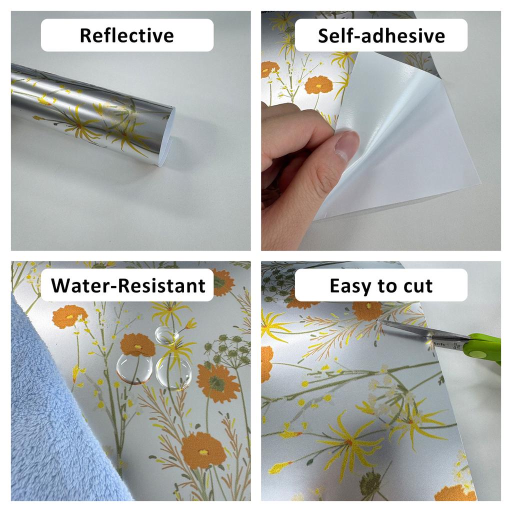 Papel de Parede Floral Autoadesivo Fazenda Flor Margarida Wildwood Papel de Contato Floral Escuro Autoadesivo