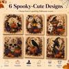 Halloween Ghost 3D Pearl Art DIY Kit - Spooky-Cute Mosaic Painting Canvas Craft Pumpkin Design with Sparkling Beads Halloween Home Decor Activity