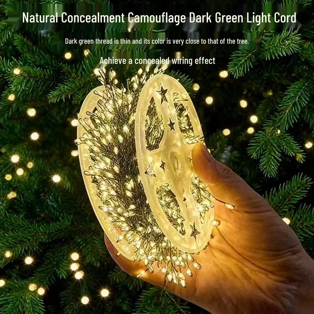 Festive Copper Wire Firecracker Star Lights for Christmas Decor