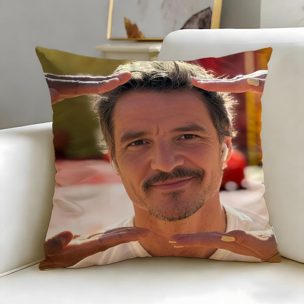Populární herec Pedro Pascal Povlak na polštář Měkký a snadno pratelný Povlak na polštář – Univerzální pro pohovku, postel, cestování a kancelář