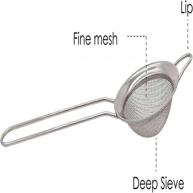Tea Strainer - Loose Leaf Tea Sieve -Diameter - Small Metal Kitchen Utensil - Mini Mesh Sifter with Handle - Filter -Yx