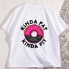Gym Workout Kinda Fat Kinda Fit Funny Doughnut Tshirt for Man Casual Cotton Short Sleeve Tshirt Casual Streetwear Mens