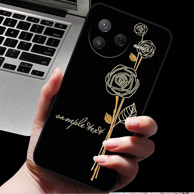 For Xiaomi Poco F7 Pro/ Poco F7 Ultra 5G 3D Relief Flower Emboss Soft Silicone Back Cover Case for Poco F7 Pro Ultra Relief Case