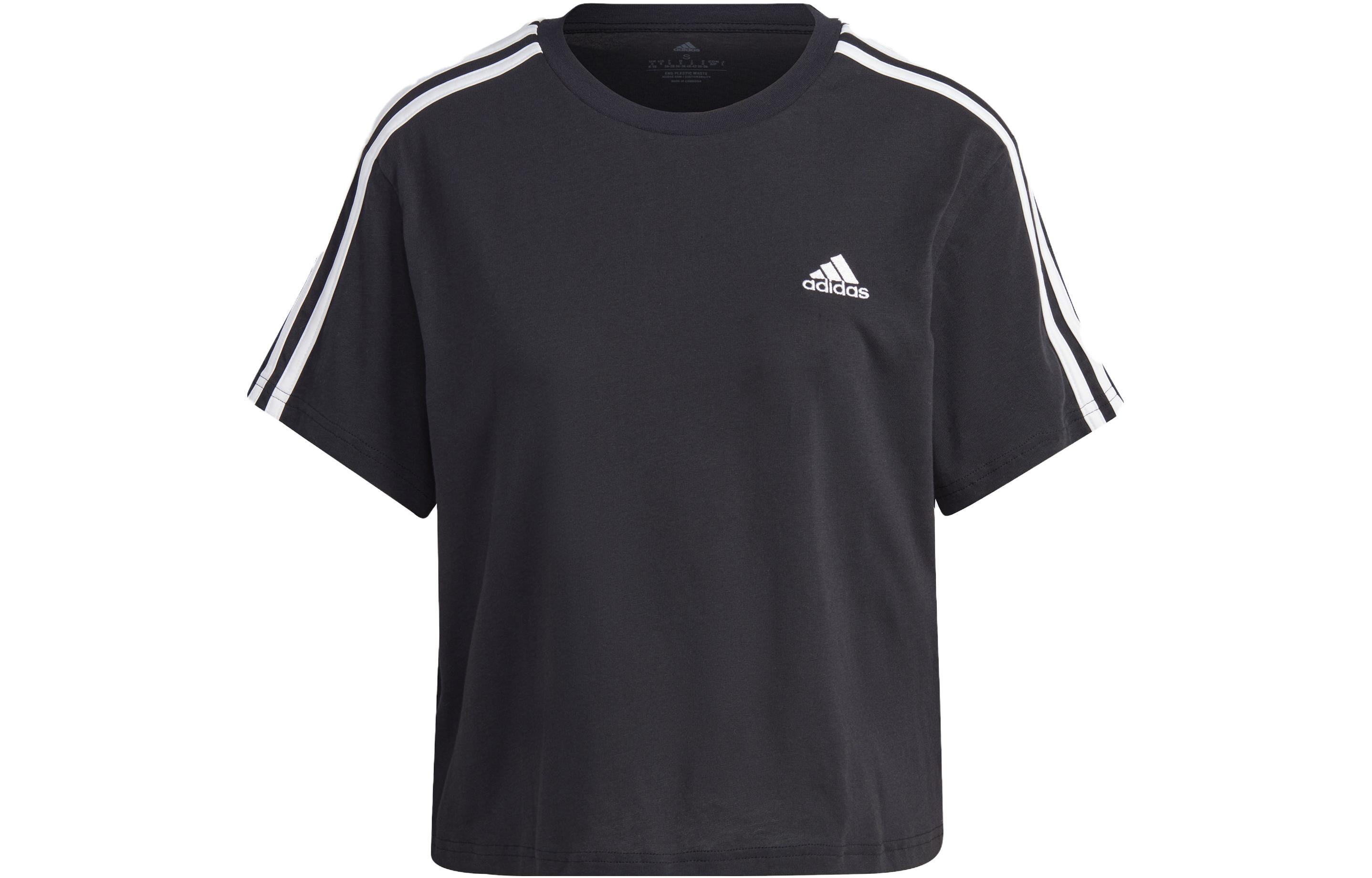 Adidas Drop Shoulder Sleeve T Shirt Women s Black HR4913 S