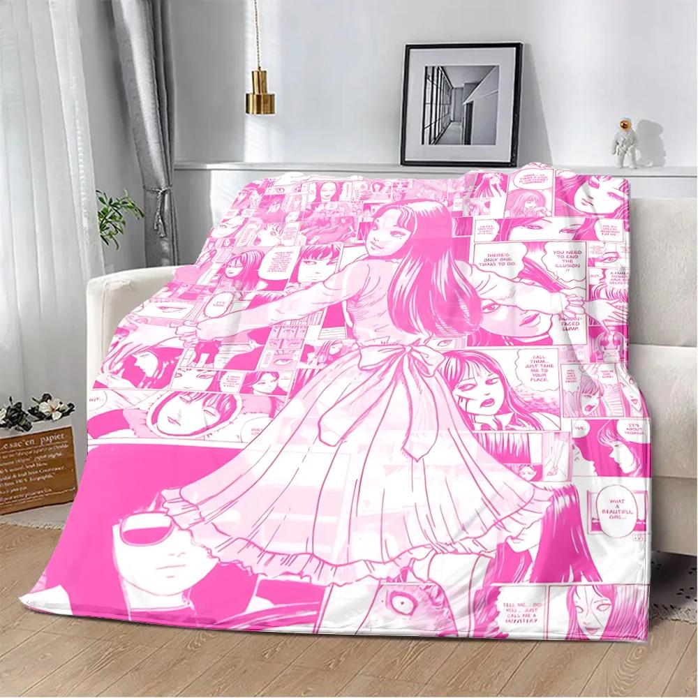 Thriller Manga Junji Ito Tomie Printed Blanket Picnic Blankets Warm Blanket Soft and Comfortable Home Travel Birthday Gift