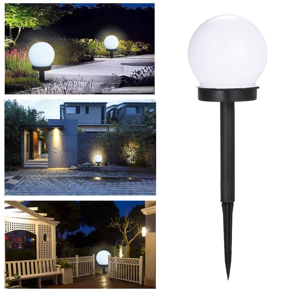 LED Solar Energy Powered Bulb Lamp Waterproof Outdoor Garden Street Solar Panel Ball Light Cold White 1Pc