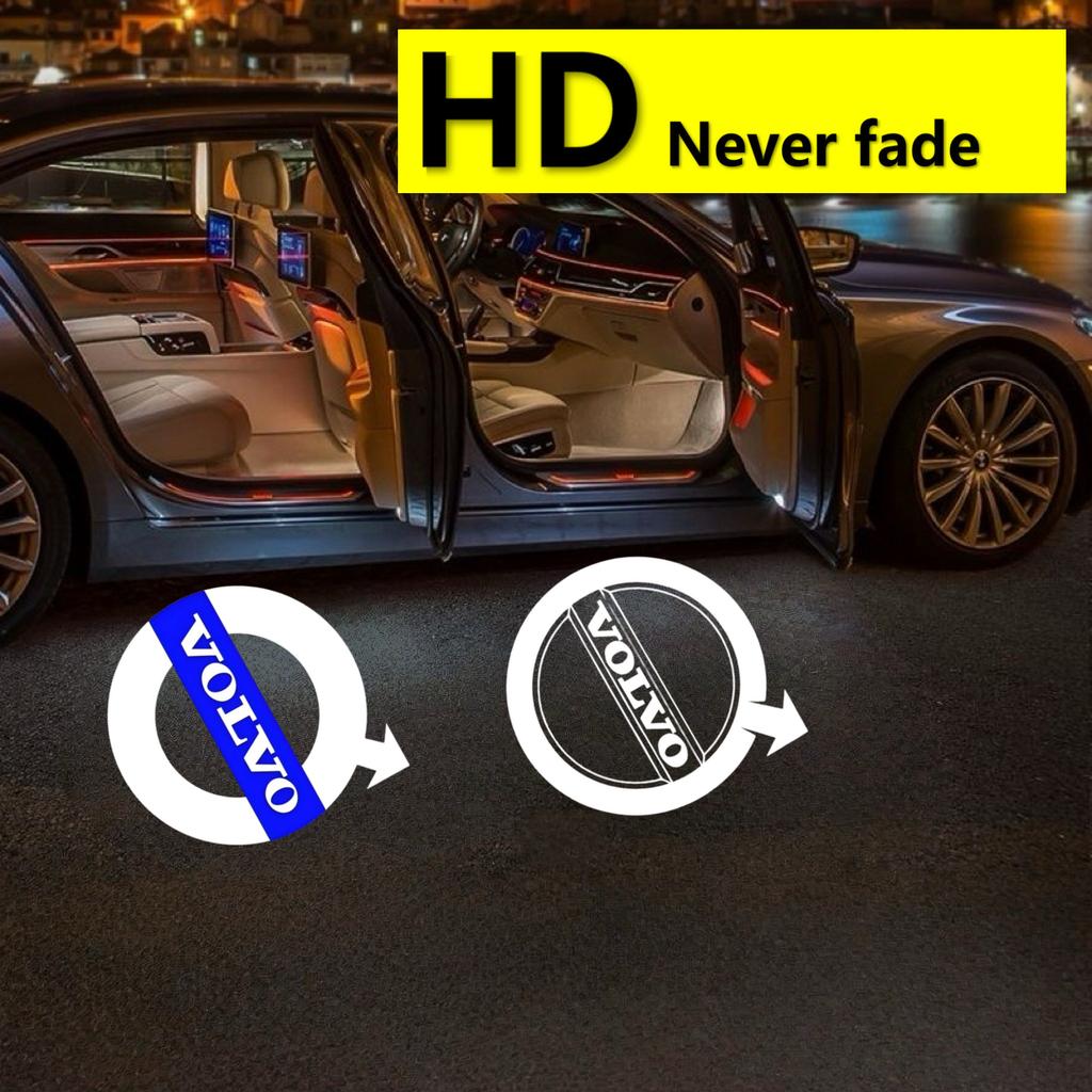 HD 2X Für Volvo V40 V60 V90 XC40 XC60 XC90 S60 S90 Auto LED Tür Willkommenslicht Projektor Logo Geister Schattenlicht Auto Zubehör