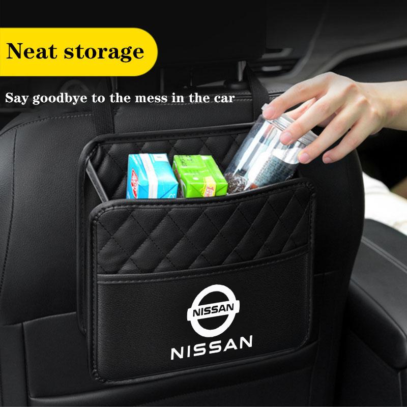 Car Back Seat Storage Bag Organizer Hanging Bag For Nissan Qashqai Sylphy Tiida Altima Teana X-Trail Leaf Juke Sentra Accessorie