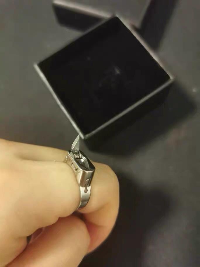 Schöner Verstellbarer 16-22mm Ring Kurier Öffnungs Handgepäck Werkzeug Damen Herren Ring mit Schalter Ring