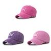 Cotton Wash Vintage Butterfly Embroidered Baseball Cap With Curved Brim For Adults Summer