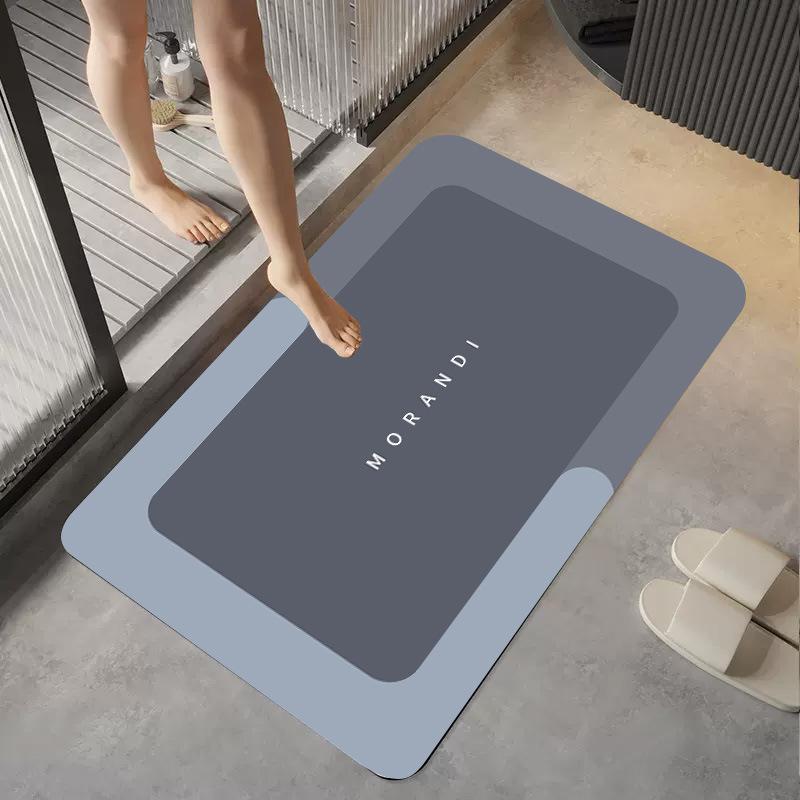 Alfombrilla de diatomeas para inodoro, sencilla, de secado rápido, absorbente, antideslizante, para el hogar y el baño