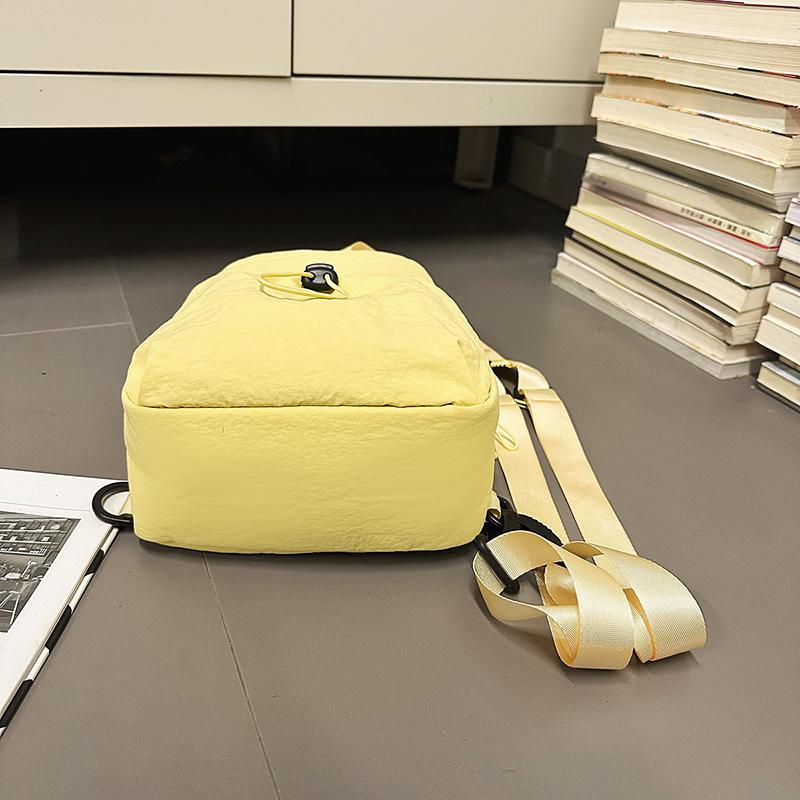 Solid Color Multifunctional Backpack Women's Lightweight Chest Bag