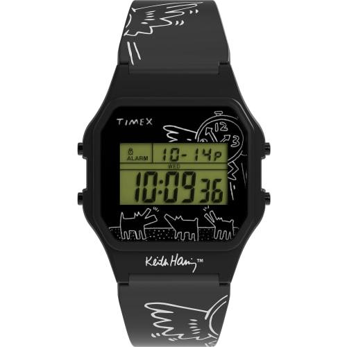

Часы Timex Uni Keith Haring Easy Reader 40 мм, черные/цифровые/черные.