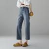 SOFSIL Women's High-Waist Cropped Straight-Leg Jeans