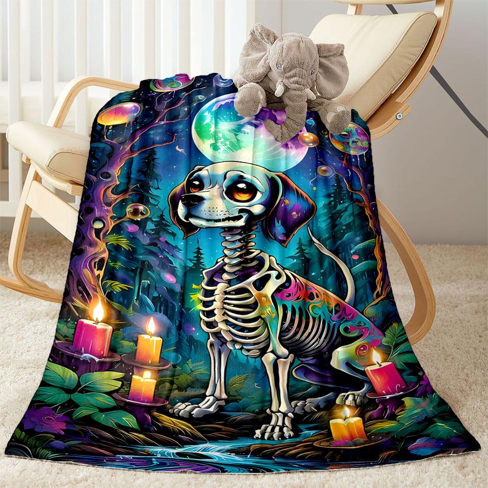 

Rottweiler Moonlit Journey Flannel Blanket,Lightweight,Office Blanket,Sofa Blanket,Comfortable Blanket 80cmx120cm